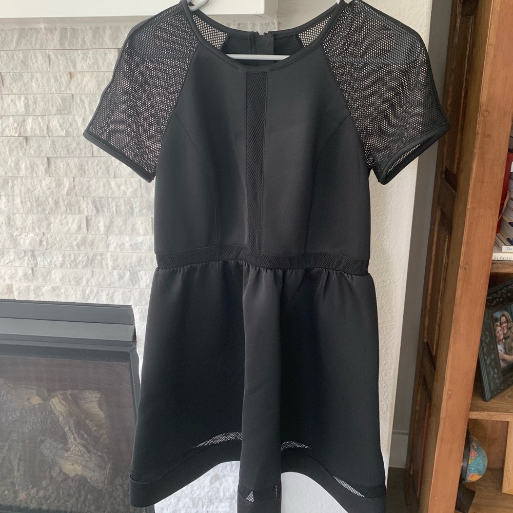 Black Mesh Formal Dress